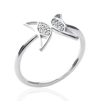 Bague argent 925/000 rhodiée oz
