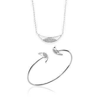 Collier argent 925/000 rhodiée oz