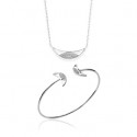 Collier argent 925/000 rhodiée oz