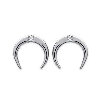 Boucle d'oreilles argent rhodiée 925/000 oz