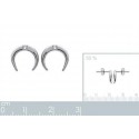 Boucle d'oreilles argent rhodiée 925/000 oz