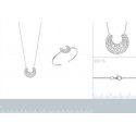 Collier argent 925/000 rhodiée