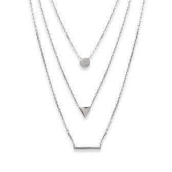 Collier argent 925/000 rhodiée