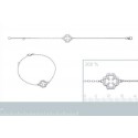 Bracelet argent 925/000 rhodiée oz