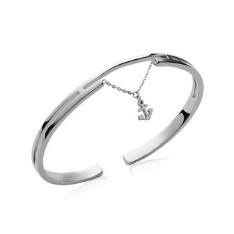 Jonc argent 925/000 rhodiée