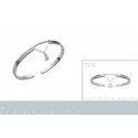 Jonc argent 925/000 rhodiée