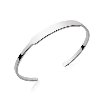 Jonc argent 925/000 rhodiée