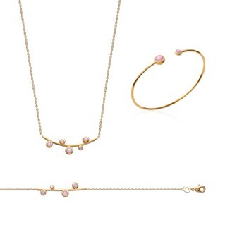 Bracelet femme plaqué-or 750/000 3 microns pierre synthétique