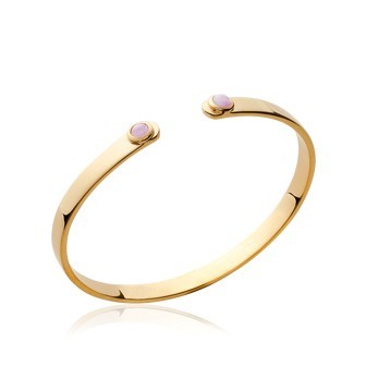 Jonc plaqué-or 750/000 3 microns pierre synthétique 971QSD58