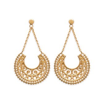 Boucle d'oreilles plaqué-or 750/000 3 microns