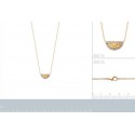 Collier plaqué-or 750/000 3 microns oz bicolore