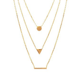 Collier plaqué-or 750/000 3 microns