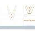 Collier plaqué-or 750/000 3 microns