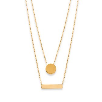 Collier plaqué-or 750/000 3 microns