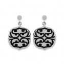 Boucle d'oreilles acier 316 L email