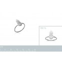 Bague argent 925/000 rhodiée