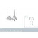 Boucle d'oreilles argent 925/000 rhodiée 