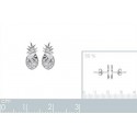 Boucle d'oreilles argent 925/000 rhodiée