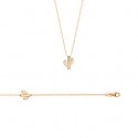 Collier femme plaqué-or 750/000 3 microns