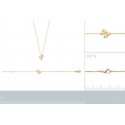 Collier femme plaqué-or 750/000 3 microns
