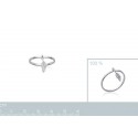 Bague argent 925/000 rhodiée