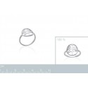 Bague argent 925/000 rhodiée
