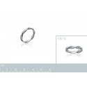 Bague alliance argent 925/000 rhodiée pierre synthétique