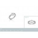 Bague argent 925/000 rhodiée oz