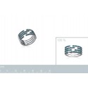 Bague argent 925/000 rhodiée pierre synthétique