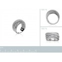 Bague argent 925/000 rhodiée oz micro serti