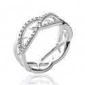 Bague argent 925/000 rhodiée oz
