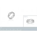 Bague argent 925/000 rhodiée oz