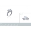 Bague argent 925/000 rhodiée oz