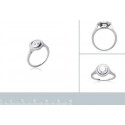 Bague argent 925/000 rhodiée oz micro serti