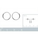 Boucles d'oreilles argent rhodiée 925/000