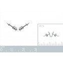 Boucles d'oreilles argent rhodiée 925/000