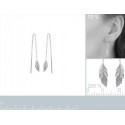 Boucles d'oreilles argent rhodiée 925/000