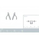Boucles d'oreilles argent rhodiée 925/000 oz