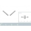 Boucles d'oreilles argent rhodiée 925/000 oz micro serti