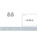 Boucles d'oreilles argent rhodiée 925/000 oz