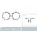 Boucles d'oreilles argent rhodiée 925/000 oz micro serti