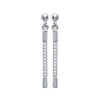 Boucles d'oreilles argent rhodiée 925/000 oz