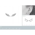 Boucles contours d'oreilles argent rhodiée 925/000 oz