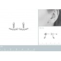 Lobes d'oreilles argent rhodiée oz 925/000