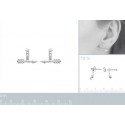 Lobes d'oreilles argent rhodiée oz 925/000