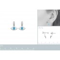 Lobes d'oreilles argent rhodiée oz 925/000