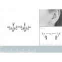 Lobes d'oreilles argent rhodiée oz 925/000