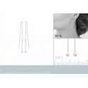 Boucles d'oreilles argent rhodiée 925/000 oz
