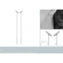 Boucles d'oreilles argent rhodiée 925/000 oz
