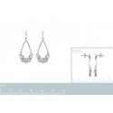 Boucles d'oreilles argent rhodiée 925/000 oz